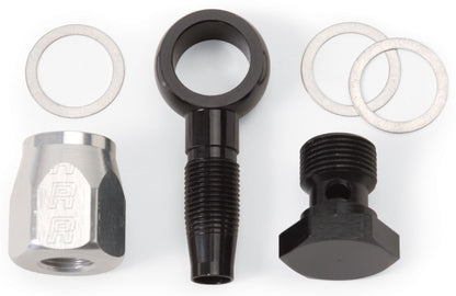 Russell -8 AN Carb Banjo Adapter Fittings (Black Finish) 640233 Photo - Unmounted