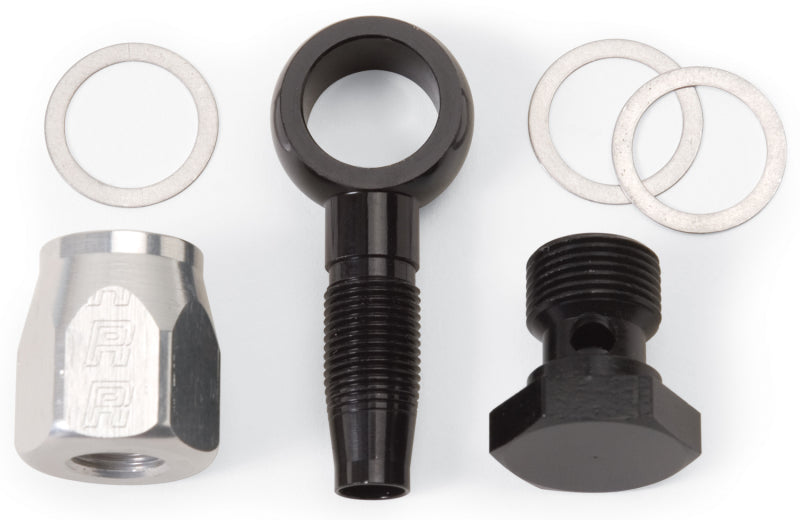 Russell -8 AN Carb Banjo Adapter Fittings (Black Finish) 640233 Photo - Unmounted