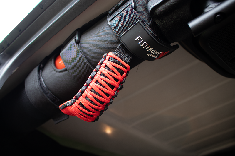 Fishbone Offroad Paracord Grab Handles w/Three Straps Red FB55280 FB55280 User 1