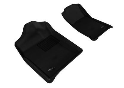 3D MAXpider 2007-2013 Chevrolet/GMC Silverado/Sierra Regular Cab Kagu 1st Row Floormat - Black L1CH05111509 L1CH05111509 Photo - Primary