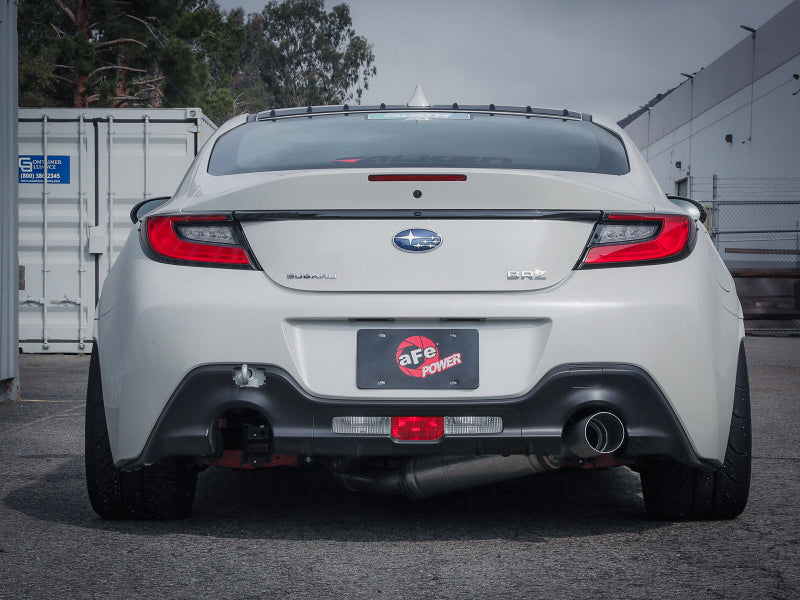 aFe 13-22 Toyota GR86/FR-S/BRZ H4-2.0L/2.4L Takeda 3in 304 SS Cat-Back Exhaust System w/ Brushed Tip 49-36057-H 49-36057-H Photo - Mounted