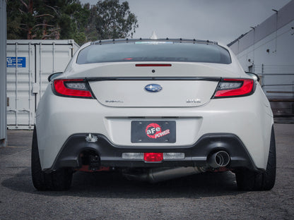 aFe 13-22 Toyota GR86/FR-S/BRZ H4-2.0L/2.4L Takeda 3in 304 SS Cat-Back Exhaust System w/ Brushed Tip 49-36057-H 49-36057-H Photo - Mounted