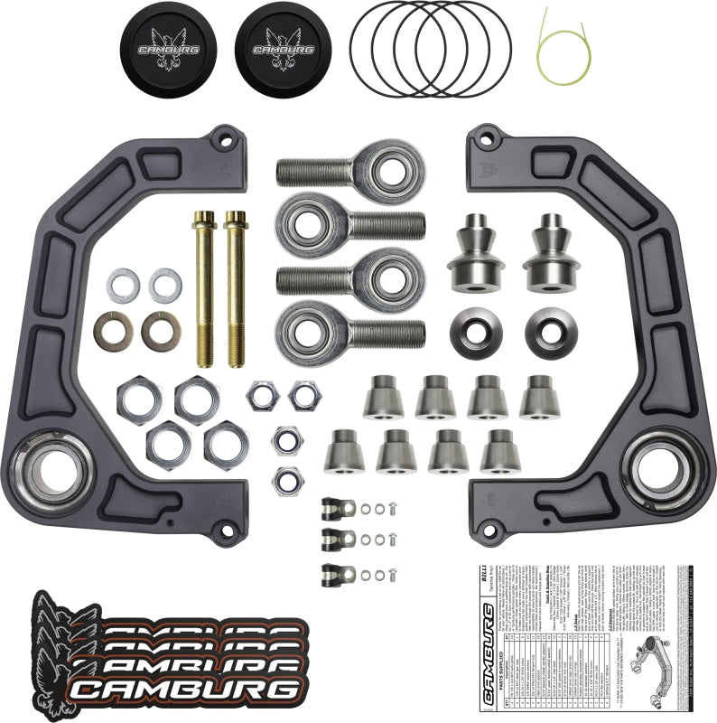 Camburg Toyota Tacoma 05-23 / 4-Runner 03-23 / FJ 07-14 KINETIK V2 Billet Uniball Upper Arms CAM-310184-GRY CAM-310184-GRY Photo - out of package