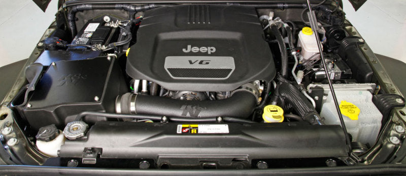K&N Engineering 12-16 Wrangler 3.6L Air Intake Kit w/Snorkel KNE63-1573 63-1573 Photo - Mounted