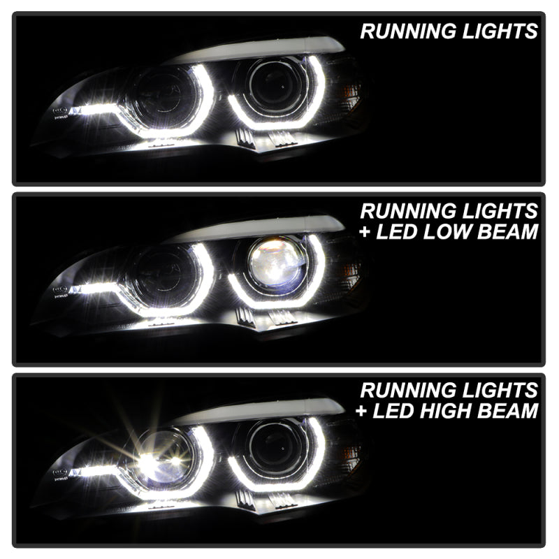 Spyder BMW X5 E70 07-10 Xenon/HID AFS High-Power LED Headlights - Black PRO-YD-BMWE7007AFSHIDAP-BK 5088239 5088239 User 6