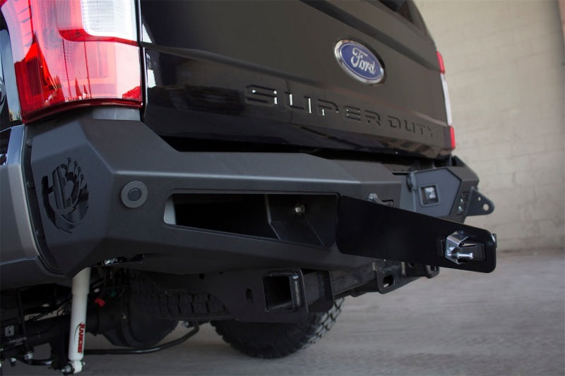 Addictive Desert Designs 17-18 Ford F-250 HoneyBadger Rear Bumper w/ BackUp Sensors R167301280103 Photo - Mounted
