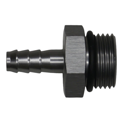 DeatschWerks 10AN ORB Male to 5/16in Male Triple Barb Fitting (Incl O-Ring) - Anodized DW Titanium 6-02-0516 6-02-0516 Photo - Primary