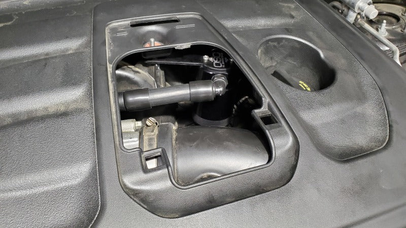 J&L 16-22 Dodge Durango / Jeep Grand Cherokee 3.6L Oil Separator 3.0 Passenger Side - Black Anodized 3074P-B 3074P-B Photo - Mounted