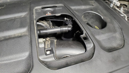 J&L 16-22 Dodge Durango / Jeep Grand Cherokee 3.6L Oil Separator 3.0 Passenger Side - Black Anodized 3074P-B 3074P-B Photo - Mounted