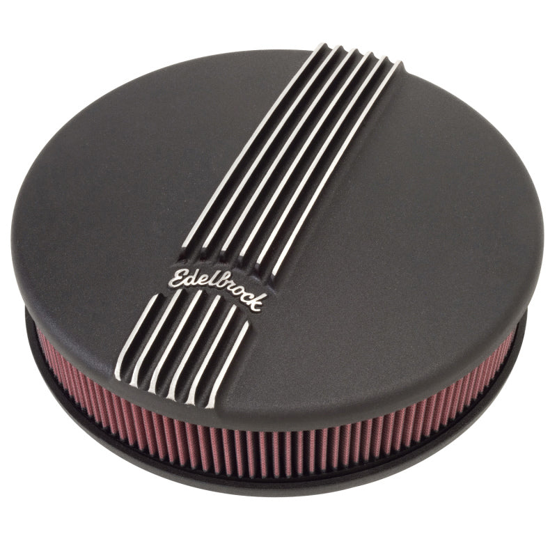Edelbrock Air Cleaner, Classic Series, Round, Aluminum Top, Cloth Element, 14" 41173 Photo - Primary
