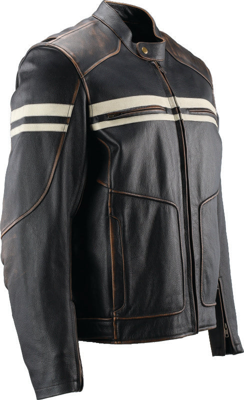 Kuryakyn Leather By River Road Hoodlum Vintage Leather Jacket Black - Small 094382 094382 User 1