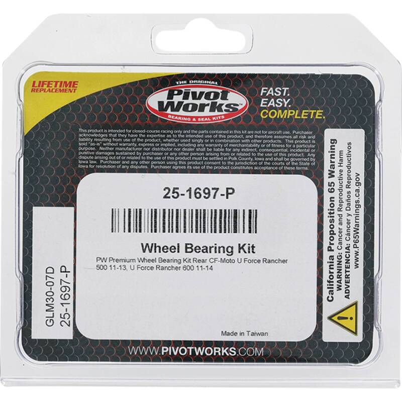 Pivot Works CF-Moto Wheel Bearing Kit Premium Bearings 25-1697-P 25-1697-P Photo - Primary