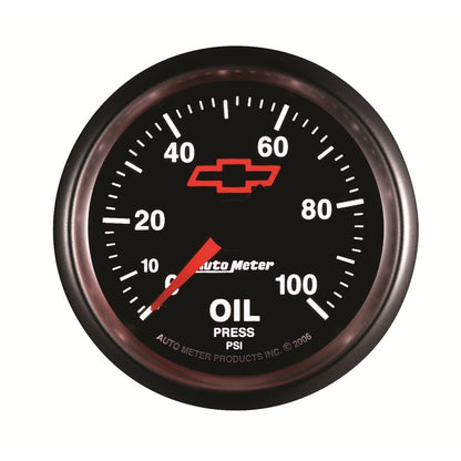 Autometer Gauge, Oil Pressure, 2 1/16", 100Psi, Mechanical, Gm Bowtie Black 3621-00406 User 3