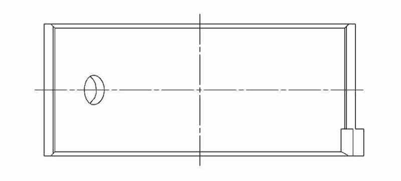 ACL Ford/Lotus 1500/1600 OHV/Twin Cam Standard Size High Performance Rod Bearing Set w/Extra Clearan 4B603HX-STD 4B603HX-STD Technical Drawing