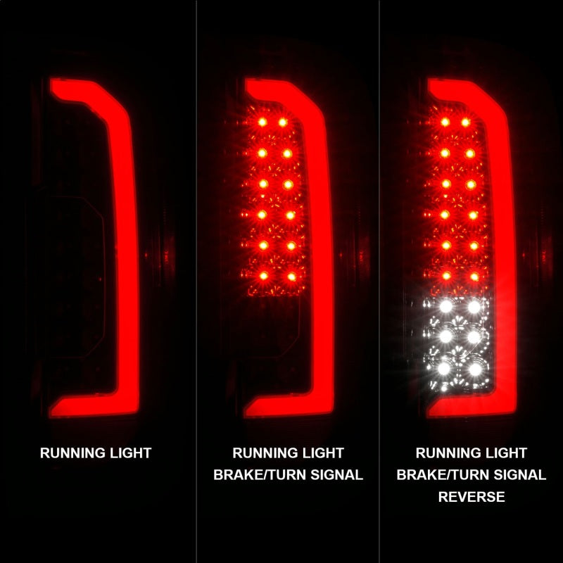 ANZO 15-21 GMC Canyon Full LED Taillights w/ Red Lightbar Black Housing/Clear Lens 311434 311434 Photo - Unmounted