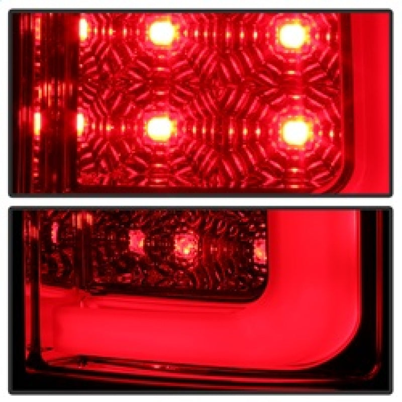Spyder 07-13 GMC Sierra 1500 V2 Light Bar LED Tail Lights - Red Clear (ALT-YD-GS07V2-LBLED-RC) 5084767 5084767 Photo - Unmounted