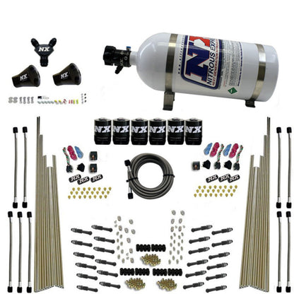 Nitrous Express 8 Cyl Dry Direct Port Three Stage 6 Solenoids Nitrous Kit (200-600HP) w/10lb Bottle 93206-10 93206-10 Photo - Primary