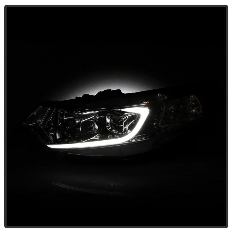 SPYDER xTune 09-14 Acura Projector Headlights - Light Bar DRL - Chrome (PRO-JH-ATSX09-LB-C) 9042225 9042225 Photo - Unmounted