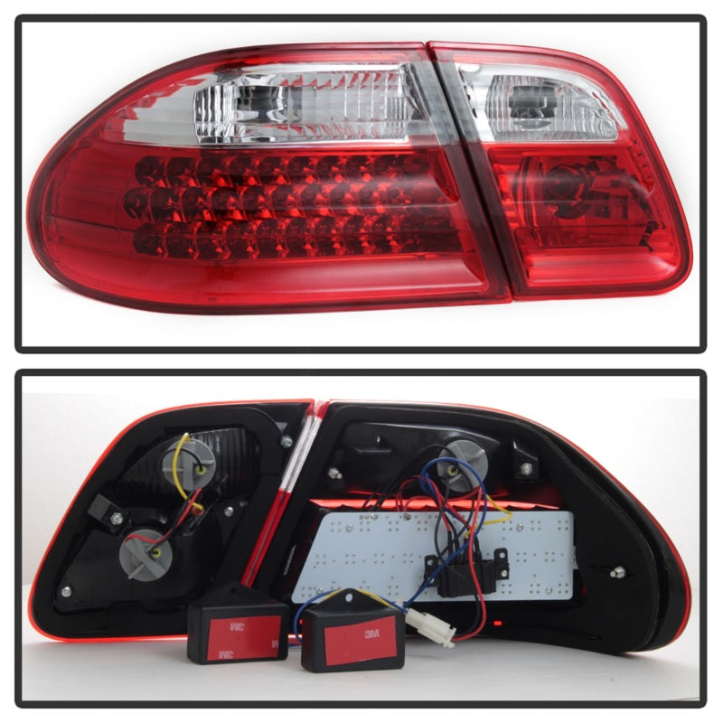 SPYDER Xtune Mercedes Benz W210 E-Class 96-02 LED Tail Lights Red Clear ALT-CL-MBW210-LED-RC 5020642 5020642 Photo - Unmounted
