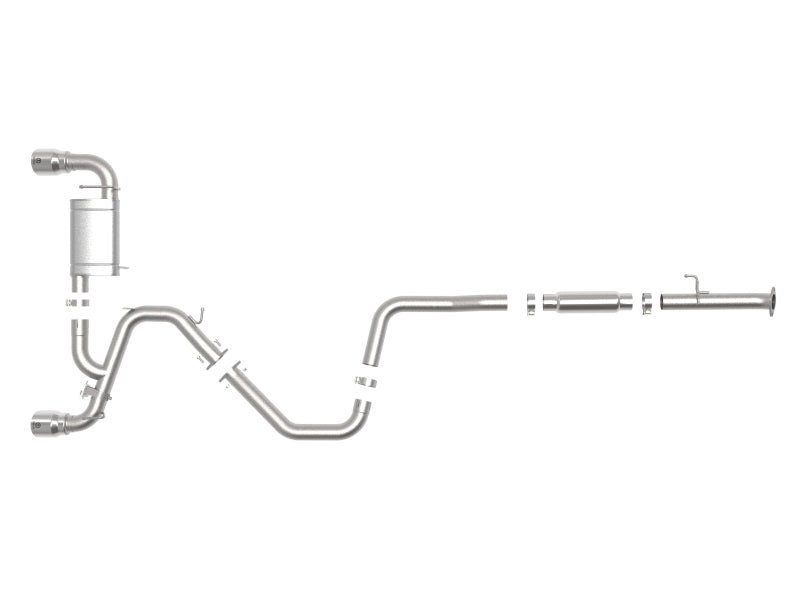 aFe Power Cat Back Exhaust - 19-20 Hyundai Veloster N L4-2.0L (t) w/ Polished Tips 49-37008-P 49-37008-P Photo - Unmounted