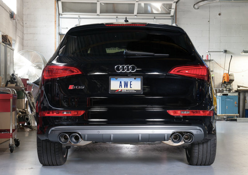 AWE Tuning Audi 8R SQ5 Touring Edition Exhaust - Quad Outlet Diamond Black Tips 3015-43056 3015-43056 Photo - Mounted
