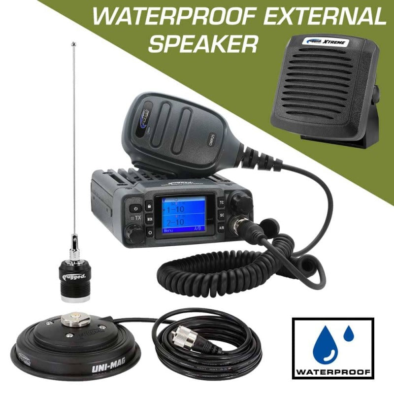 Rugged Radios Radio Kit Plus - GMR25 Waterproof GMRS Mobile Radio Kit with External Speaker RK-GMR25-SPK RK-GMR25-SPK Photo - Primary