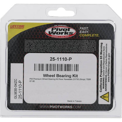 Pivot Works Kawasaki Wheel Bearing Kit Premium Bearings 25-1110-P 25-1110-P Photo - Primary