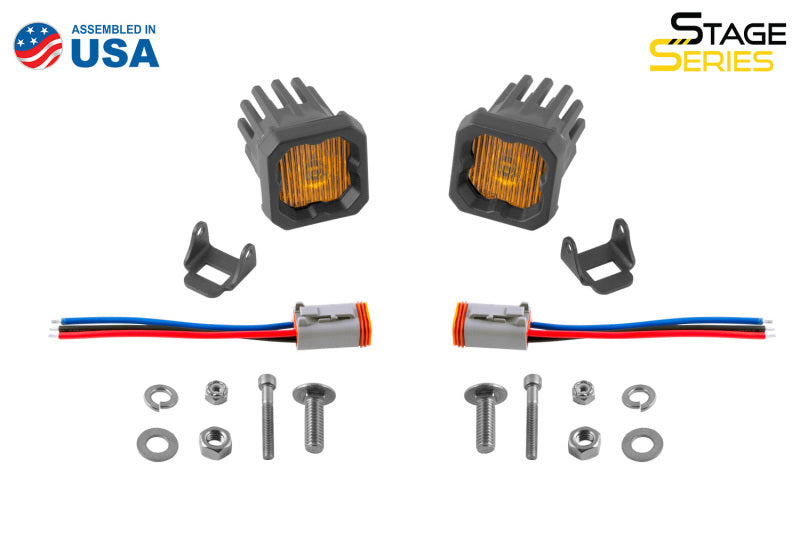 Diode Dynamics Stage Series C1 LED Pod - Yellow SAE Fog Standard ABL (Pair) DD6848P DD6848P User 3