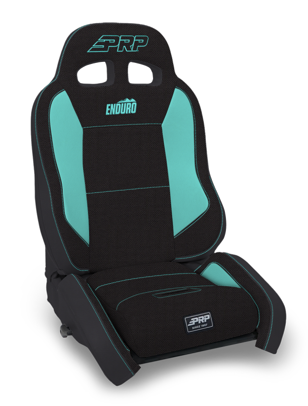 PRP Seats PRP EnduroCrawl Reclining Suspension Seat - Black/Teal Tweed - Driver A9001044-50-238 A9001044-50-238 Photo - Primary