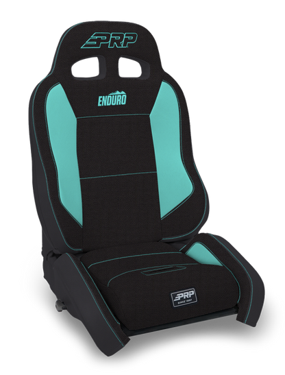 PRP Seats PRP EnduroCrawl Reclining Suspension Seat - Black/Teal Tweed - Driver A9001044-50-238 A9001044-50-238 Photo - Primary