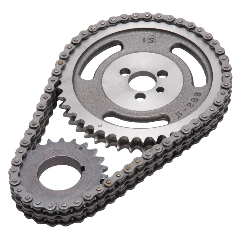 Edelbrock Timing Chain and gear Set SBC Sng/Keyway 7802 Photo - out of package