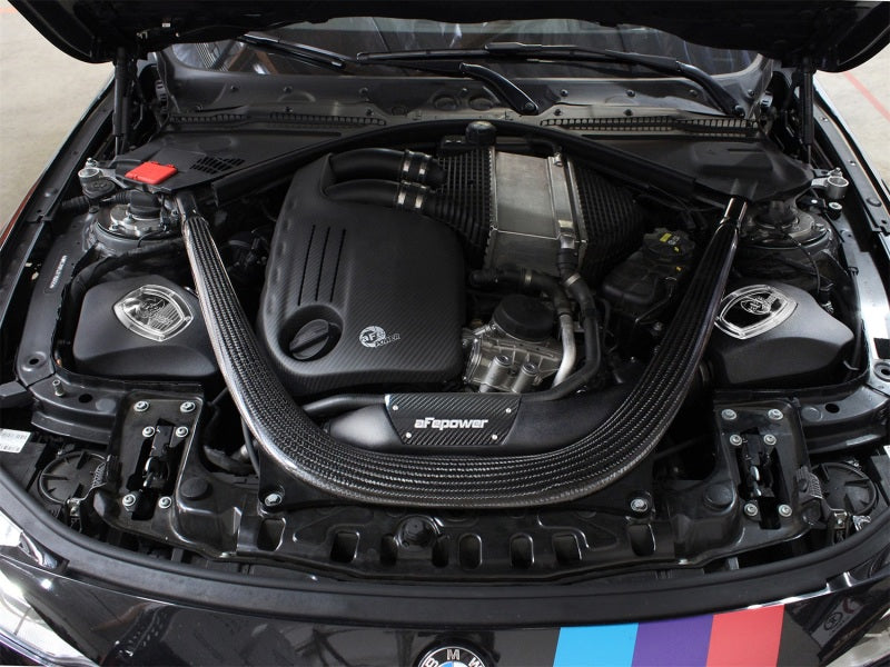 aFe Cold Air Intake System Momentum PRO DRY S for BMW M3/M4 (F80/82/83) 51-76305 Photo - Mounted