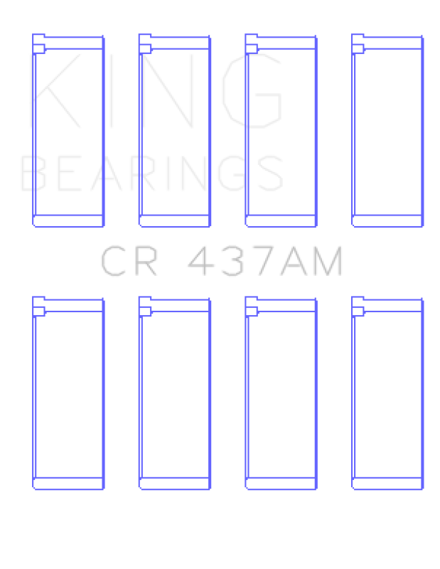 King Engine Bearings VW/Audi Aku/Aqm/Cr/Cy/Jk/Jr/Ky/Ra (Size +0.25mm) Connecting Rod Bearing Set CR437AM0.25 CR437AM0.25 Photo - Primary