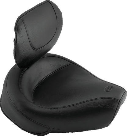 Mustang Motorcycle Mustang 82-03 Harley Sportster Wide Touring Solo Seat w/Driver Backrest - Black 79126 79126 Photo - Primary