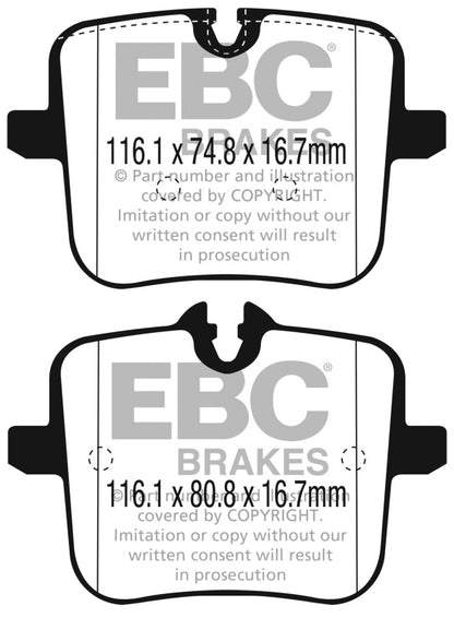 EBC 2018+ BMW M5 4.4TT (F90) Redstuff Rear Brake Pads DP32320C DP32320C Photo - Primary