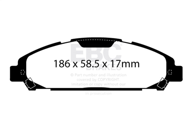 EBC 15+ Ford Mustang 2.3 Turbo Yellowstuff Front Brake Pads DP43039R DP43039R Photo - Primary