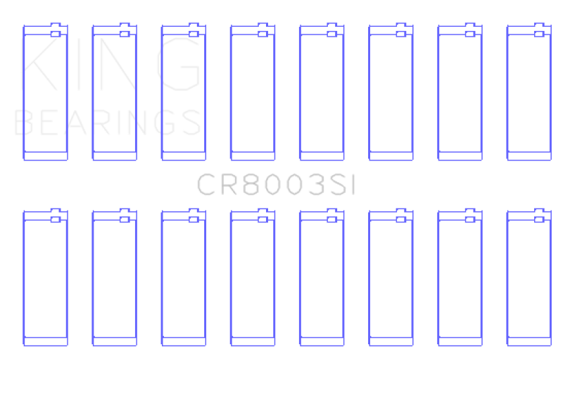 King Engine Bearings Gmc 281 (Size +0.75mm) Connecting Rod Bearing Set CR8003SI0.75 CR8003SI0.75 Photo - Primary