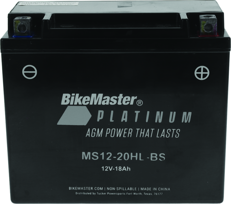 BikeMaster AGM Battery - MS12-20HL-BS 780764 780764 Photo - Primary