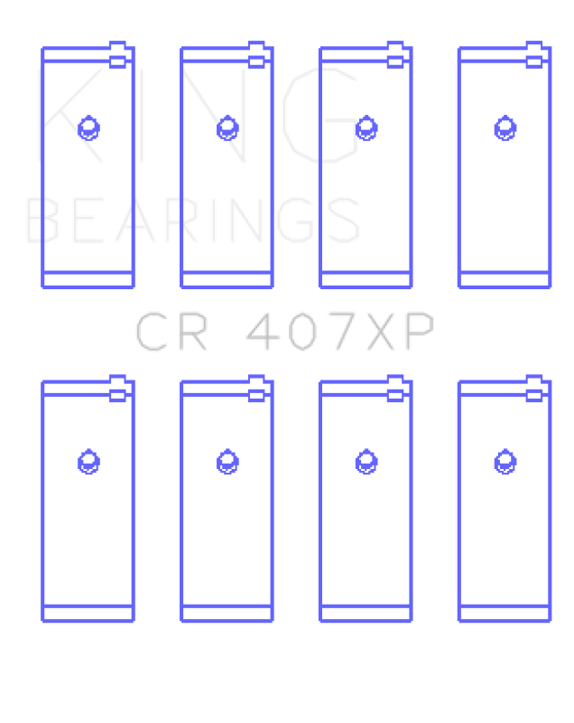 King Engine Bearings King Nissan CA16DET/CA18DET/CA20ET (Size 0.5) Connecting Rod Bearings CR407XP0.5 CR407XP0.5 Photo - Primary