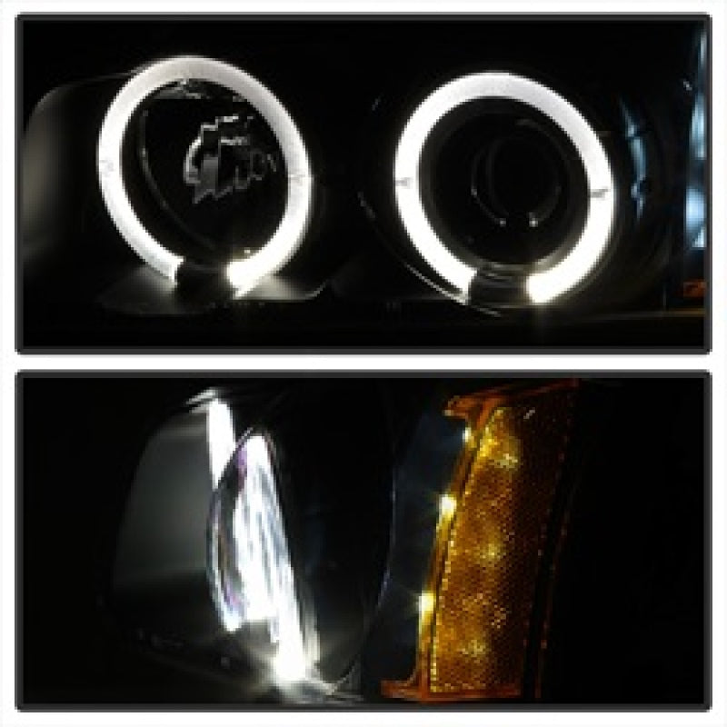 Spyder Chevy Silverado 1500 03-06 Projector LED Halo LED Amber Reflctr Blk PRO-YD-CS03-AM-BK 5009456 5009456 Photo - Unmounted