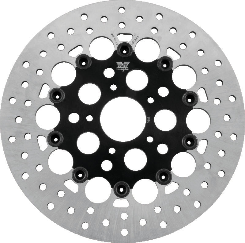TwinPower Twin Power 84-17 Big Twn Exc 11.8 and Lug Mount 84-13 XL Front 11.5 Floating Rotor W/Holes Black 666833 666833 Photo - Primary