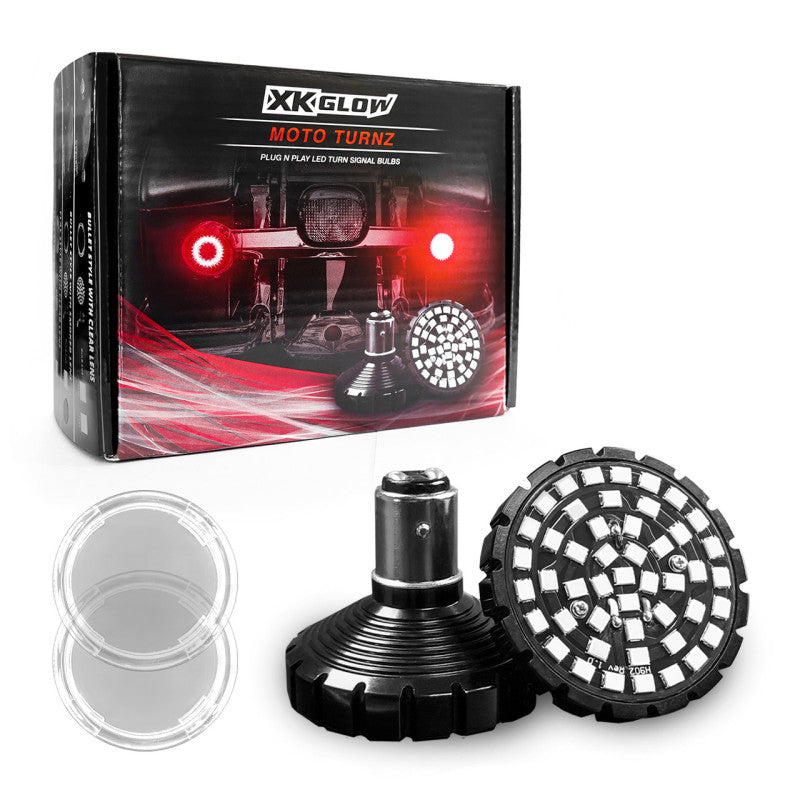 XKGLOW XK Glow Motorcycle Rear LED Turn Signal Kit - 1156 Bullet Style Clear Lenses XK1156B-R-C XK1156B-R-C User 1