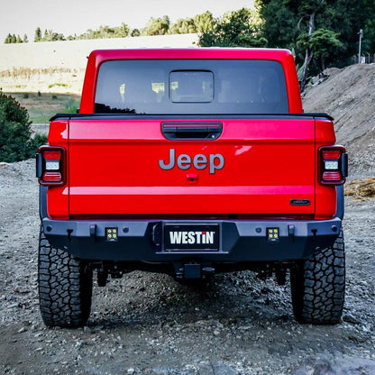 Westin 2020 Jeep Gladiator w/Sensors WJ2 Rear Bumper w/Sensor - Textured Black 59-82075 59-82075 Photo - Mounted