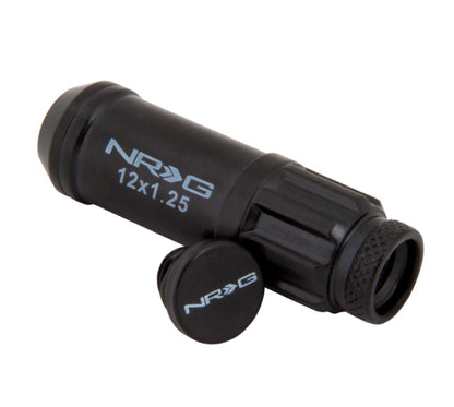 NRG Steel Lug Nuts with  Logo Dust Cap Cover LN-LS710BK-21 Photo - Primary