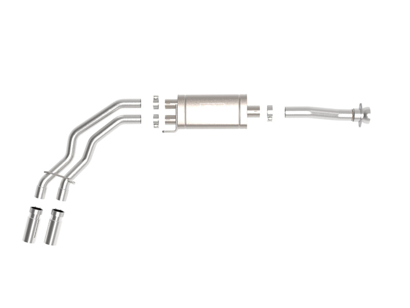 aFe Rebel 3in 409 SS Cat-Back Exhaust 2021 Ford F-150 V6 2.7L/3.5L (tt)/V8 5.0L w/ Polished Tips 49-43128-P 49-43128-P Photo - Unmounted