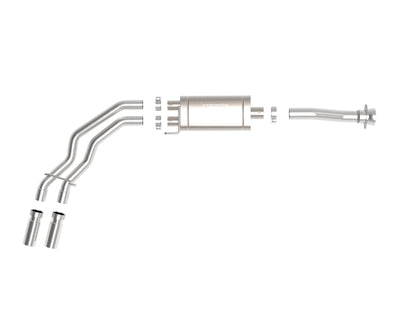 aFe Rebel 3in 409 SS Cat-Back Exhaust 2021 Ford F-150 V6 2.7L/3.5L (tt)/V8 5.0L w/ Polished Tips 49-43128-P 49-43128-P Photo - Unmounted