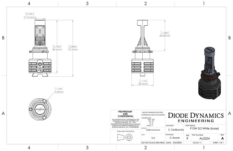 Diode Dynamics P13W/PSX26W HP60 - Cool - White LED Bulbs (Pair) DD0437P DD0437P User 7
