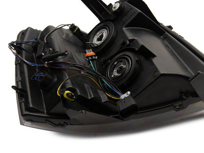 Raxiom 07-13 Chevrolet Silverado 1500 Axial Series Headlights w/ LED Bar- Blk Housing (Clear Lens) S138003 S138003 Photo - Close Up