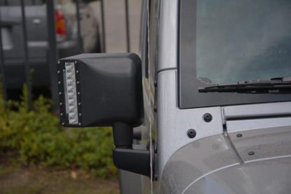 DV8 Offroad 07-18 Jeep Wrangler JK LED Mirror Housing w/ Turn Signal Option BCME27W3W BCME27W3W Photo - Close Up