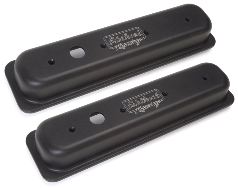 Edelbrock Valve Cover, Victor Series, Chevrolet, 1987-1995 262-400 CID V8, Black 41723 Photo - Unmounted